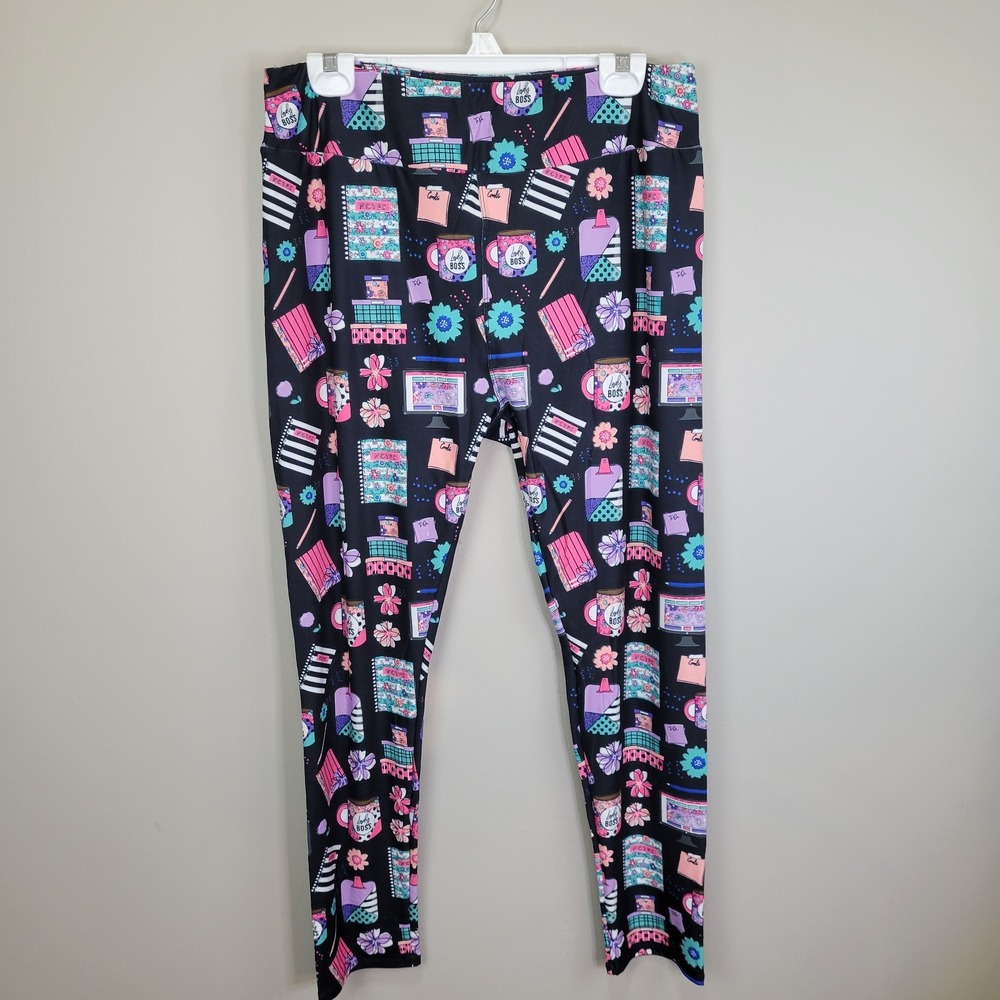 P&S Designs Lady Boss Polyester Spandex Ankle Leggings Tall And Curvy Plus